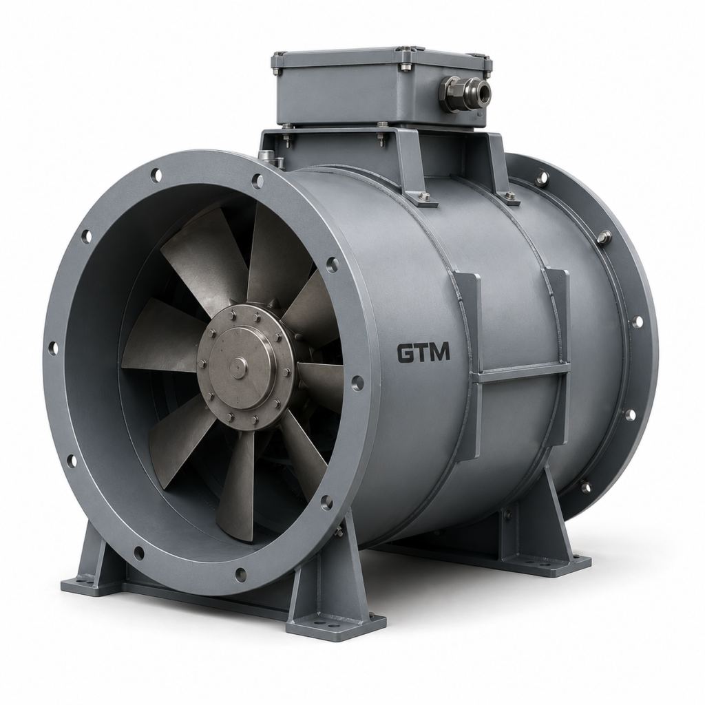 GTM AXH Series High Temperature Smoke Extract Axial Fan